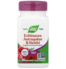 Ехінацея, астрагал і рейші Nature's Way Echinacea Astragalus & Reishi 100 капсул
