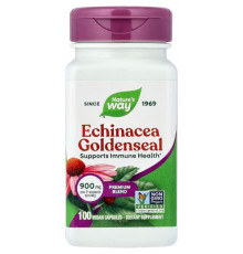 Ехінацея та гідрасстис Nature's Way Echinacea Goldenseal 900 мг 100 вег капсул