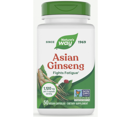 Азіатський женьшень Nature's Way Asian Ginseng 50 капсул 