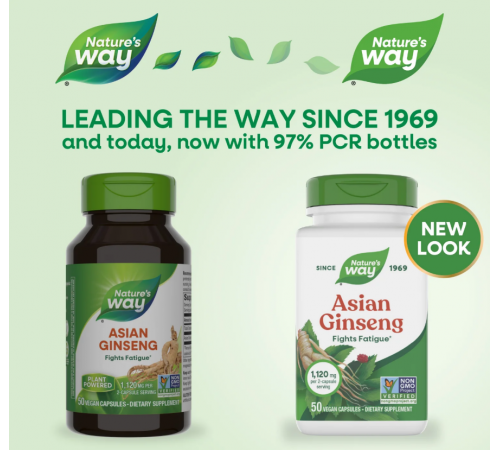 Азіатський женьшень Nature's Way Asian Ginseng 50 капсул 