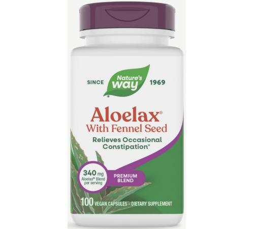 Алое вера з фенхелем Nature's Way Aloelax with Fennel Seed 100 капсул