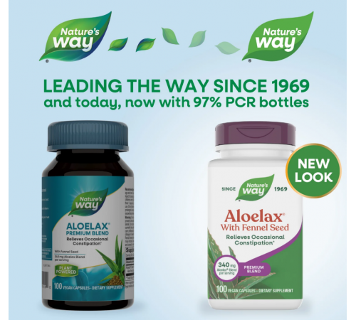 Алое вера з фенхелем Nature's Way Aloelax with Fennel Seed 100 капсул