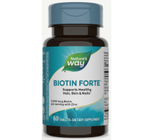 Биотин форте с цинком Nature's Way Biotin Forte® with Zinc 3 мг 60 таб