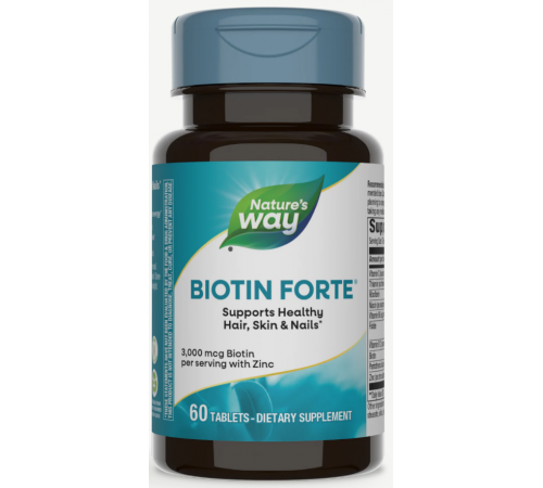 Біотин форте з цинком Nature's Way Biotin Forte with Zinc 3 мг 60 таб