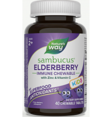 Бузина для дітей Nature's Way Sambucus for Kids Standardized Elderberry 40 жев таб