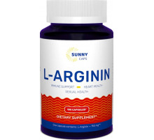 L-аргинин аминокислота Sunny Caps L-аrginine Powerful 750 мг 100 капс