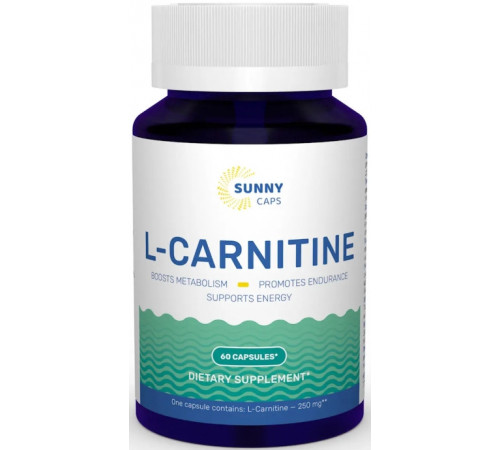 L-карнітин Sunny Caps L-carnitine Powerful 250 мг 60 капс