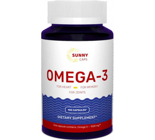 Омега-3 рыбий жир Sunny Caps Omega-3 Active Powerful 1000 мг 100 гел капс