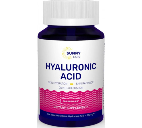 Гіалуронова кислота Sunny Caps Hyaluronic Acid Powerful 120 мг 60 капс