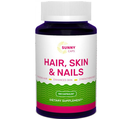 Комплекс шкіра, волосся, нігті Sunny Caps Hair Skin & Nails Complex Powerful 100 капс