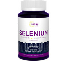 Селен, Selenium Powerfull, Sunny Caps, 50 мкг, 100 капсул
