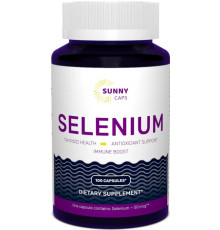 Селен, Selenium Powerfull, Sunny Caps, 50 мкг, 100 капсул