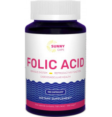 Фолієва кислота Sunny Caps Folic Acid Powerful 400 мкг 100 капс