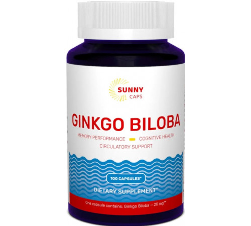 Гинкго Билоба Sunny Caps Ginkgo Biloba 20 мг 100 капс