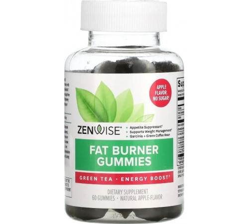 Комплекс для схуднення Zenwise Health Fat Burner Gummies 60 жув цук яблуко