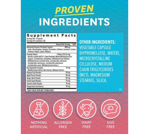 Пробіотик для жінок Zenwise Health Women's Probiotic Plus 10 Digestive Enzymes 60 капс