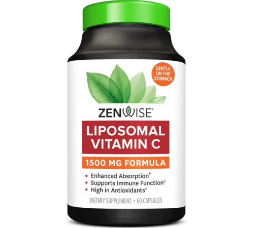 Ліпосомальний вітамін C Zenwise Health Liposomal Vitamin C 1500 мг 60 вег капс