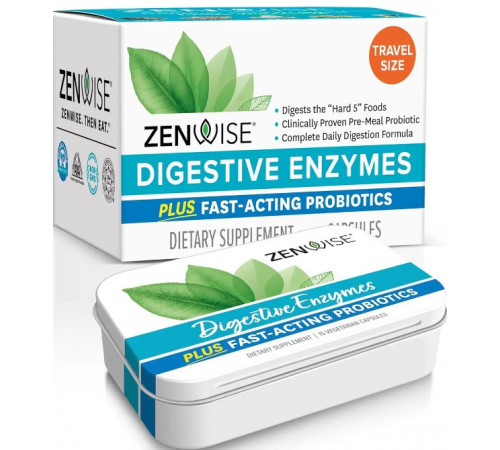 Ферменти для травленняZenwise Health Daily Digestive Enzymes with Prebiotics + Probiotics 15 капс