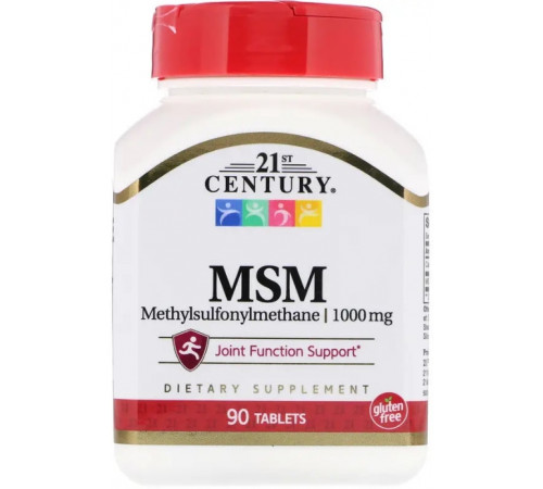 Метилсульфонилметан МСМ 21st Century MSM 1000 мг 90 таб