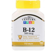 Витамин В12 + кальций 21st Century Vitamin B-12 500 мкг 110 таб