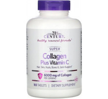 Коллаген вітамін C 21st Century Super Collagen Plus Vitamin C 6000 мг 180 таб