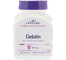 Желатин гідролізат  21st Century Gelatin 600 мг 100 кап.