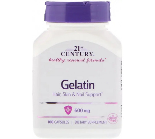 Желатин гідролізат  21st Century Gelatin 600 мг 100 кап.