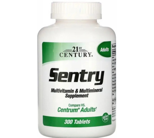 Мультивітаміни і мінерали 21st Century Sentry Multivitamin Multimineral 300 таб