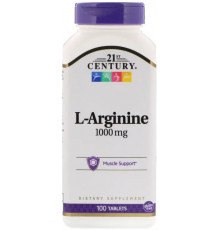 Аргінін 21st Century L-Arginine 1000 мг 100 таб