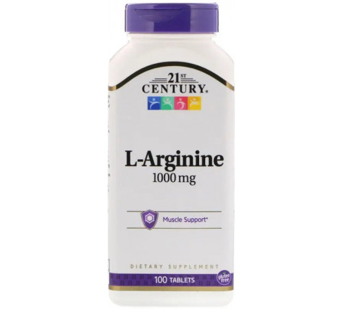 Аргінін 21st Century L-Arginine 1000 мг 100 таб