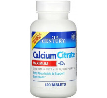 Кальций Д3 21st Century Calcium + D3 120 таб