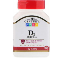 Витамин Д3 21st Century  Vitamin D3 10 000 МЕ 110 таб