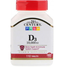 Вітамін Д3  21st Century  Vitamin D3 10 000 МЕ 110 таб