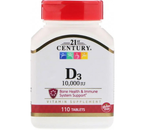 Вітамін Д3  21st Century  Vitamin D3 10 000 МЕ 110 таб