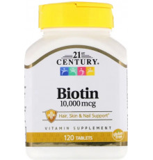 Біотин для волосся 21st Century Biotin 10 000 мкг 120 таб.