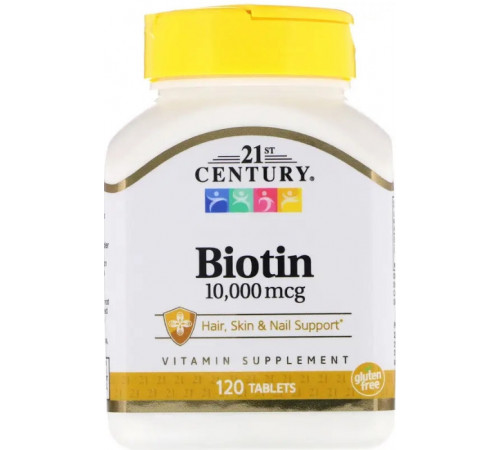 Біотин для волосся 21st Century Biotin 10 000 мкг 120 таб.