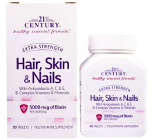 Витамины для волос кожи и ногтей  21st Century Hair Skin & Nails 90 таб