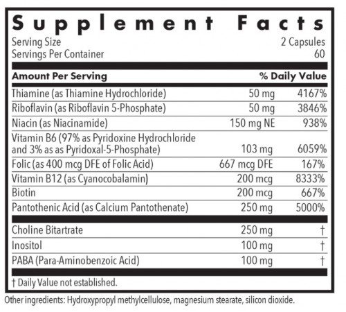 Комплекс витаминов В Allergy Research Group Vitamin B Complex 120 капс