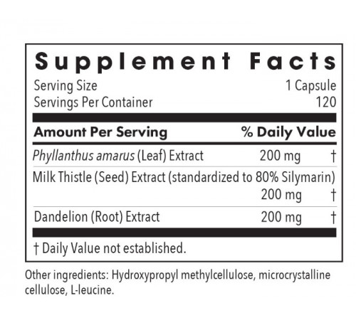 Комплекс для печінки Allergy Research Group Phyllanthus Complex 120 капс