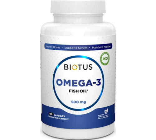 Омега-3 ісландський риб'ячий жир Biotus Omega-3 Fish Oil 180 капс