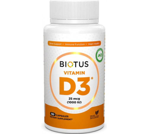 Вітамін Д3 Biotus Vitamin D3 180 капс