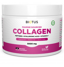 Морський колаген Biotus Marine Sourced Collagen Peptidеs + Hyaluronic Acid + Vitamin C 206 г
