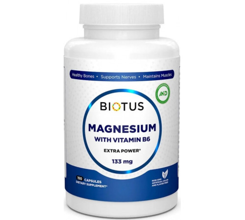 Магній і вітамін В6 Biotus Magnesium with Vitamin B6 150 капс