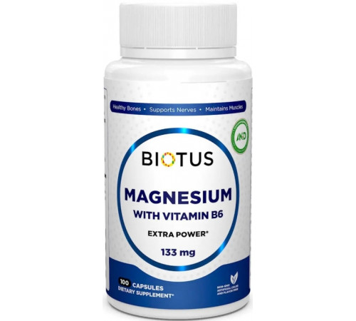 Магній і вітамін В6 Biotus Magnesium with Vitamin B6 100 капс