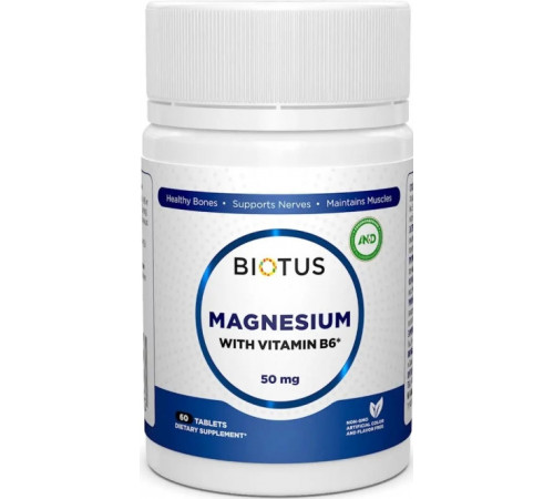Магній В6  Biotus Magnesium with Vitamin B6 60 таб