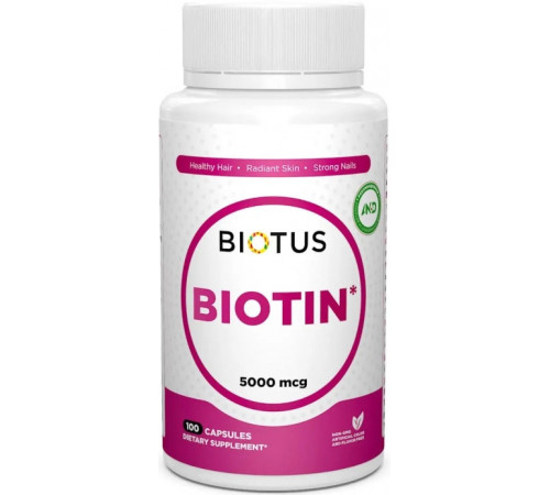Біотин Biotus Biotin 5000 мкг 100 капс