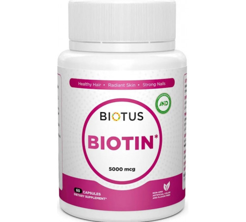 Биотин для волос Biotus Biotin 5000 мкг 60 капс