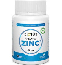 Цинк Biotus Chelated Zinc 30 мг 60 капс