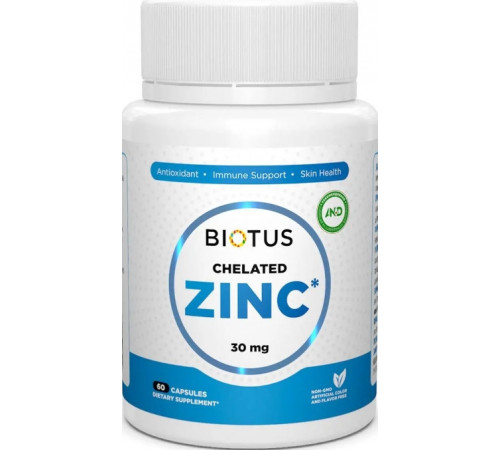 Цинк Biotus Chelated Zinc 30 мг 60 капс