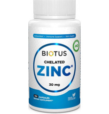 Хелатний цинк Biotus Chelated Zinc 30 мг 100 капс